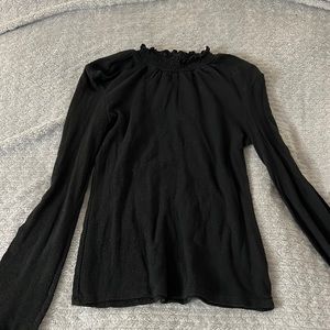 Madewell xxsmall black long sleeve shirt texture & thread